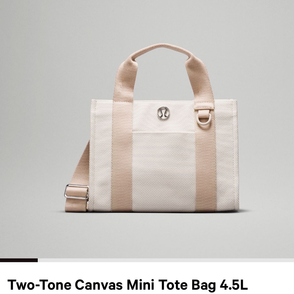Lululemon Two-Tone Canvas Mini Tote Bag BRAND NEW